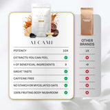 alcami elements Mushroom Coffee support lifestyle scene on a kitchen counter