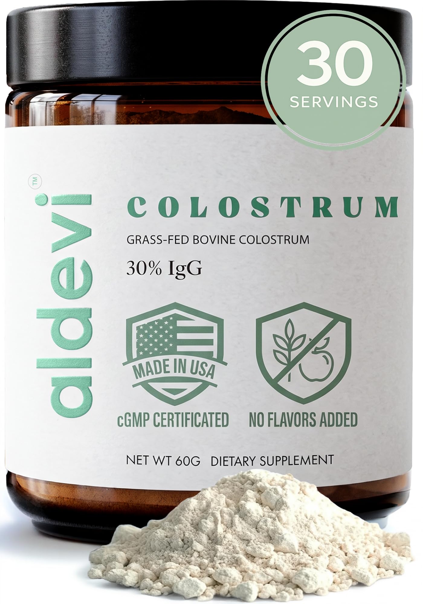 aldevi Bovine Colostrum Powder 299g front view
