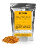 ALEBRIXES Bee Pollen supplement side view with nutritional information