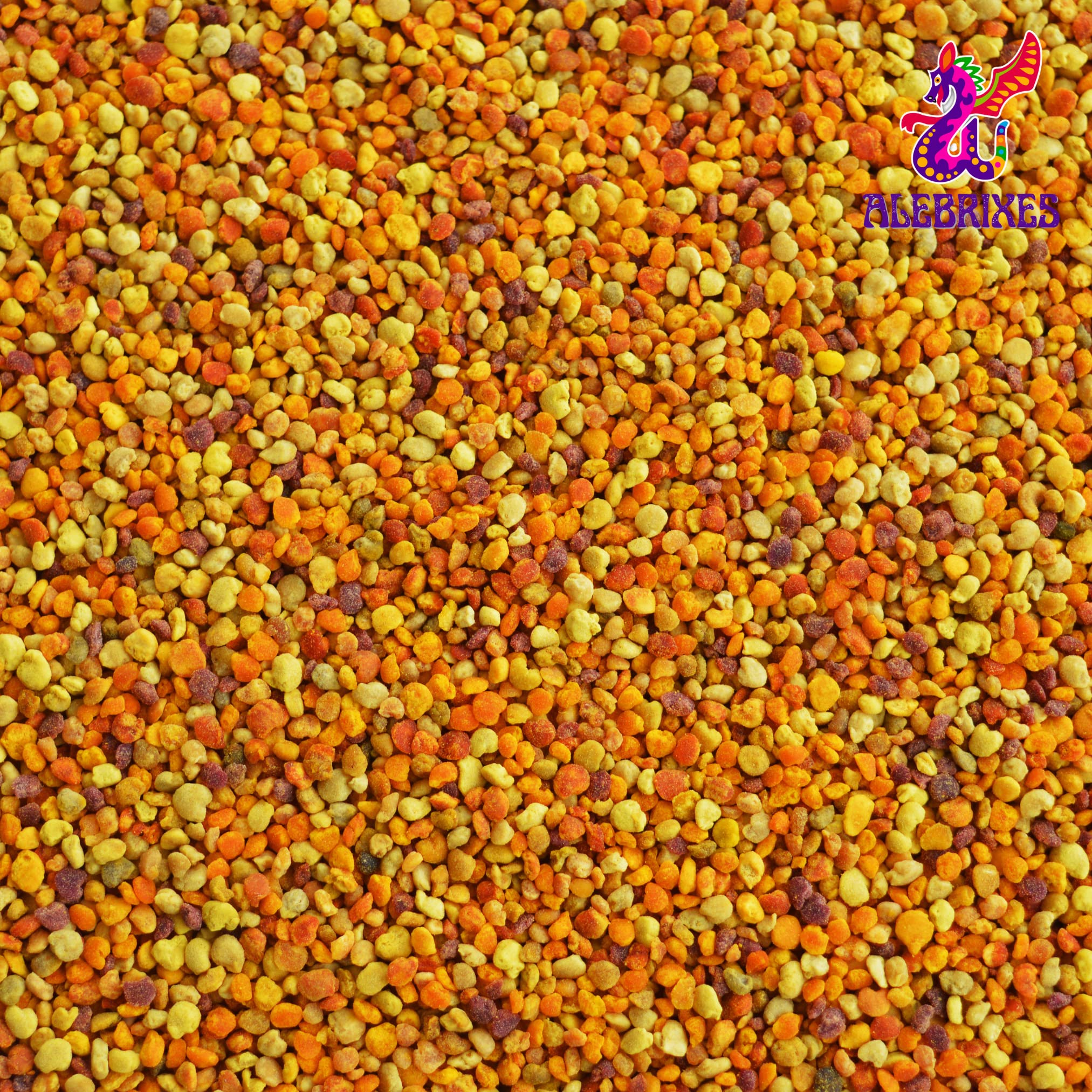 ALEBRIXES Bee Pollen supplement top view showing the lid