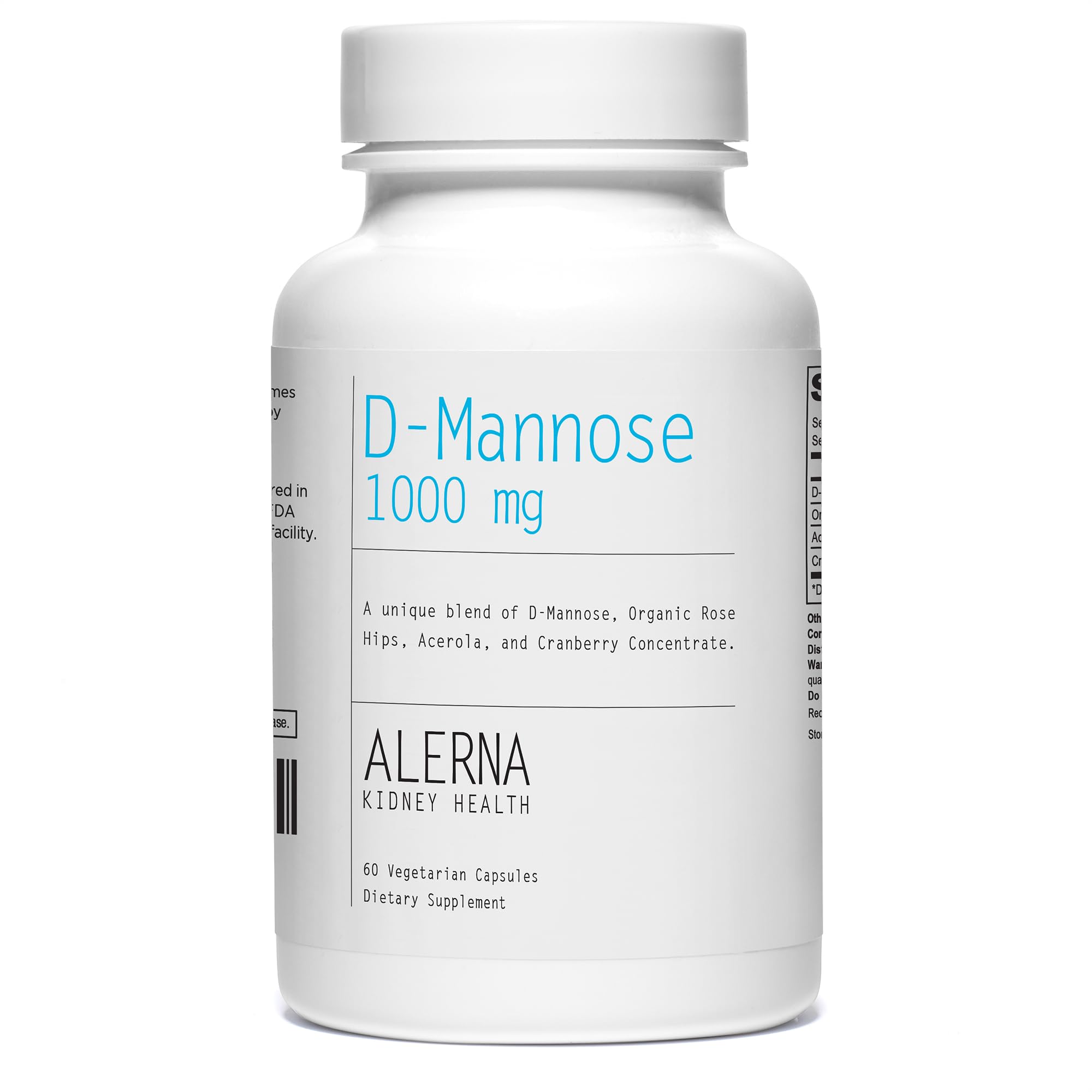 Alerna Kidney Health D-Mannose Capsules 1000 mg front view