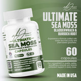 Alex Jones Naturals Sea Moss Capsules label close-up