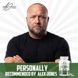 Alex Jones Naturals Sea Moss Capsules side view showing capsule details