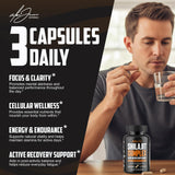Alex Jones Naturals Shilajit Capsules with ingredients displayed