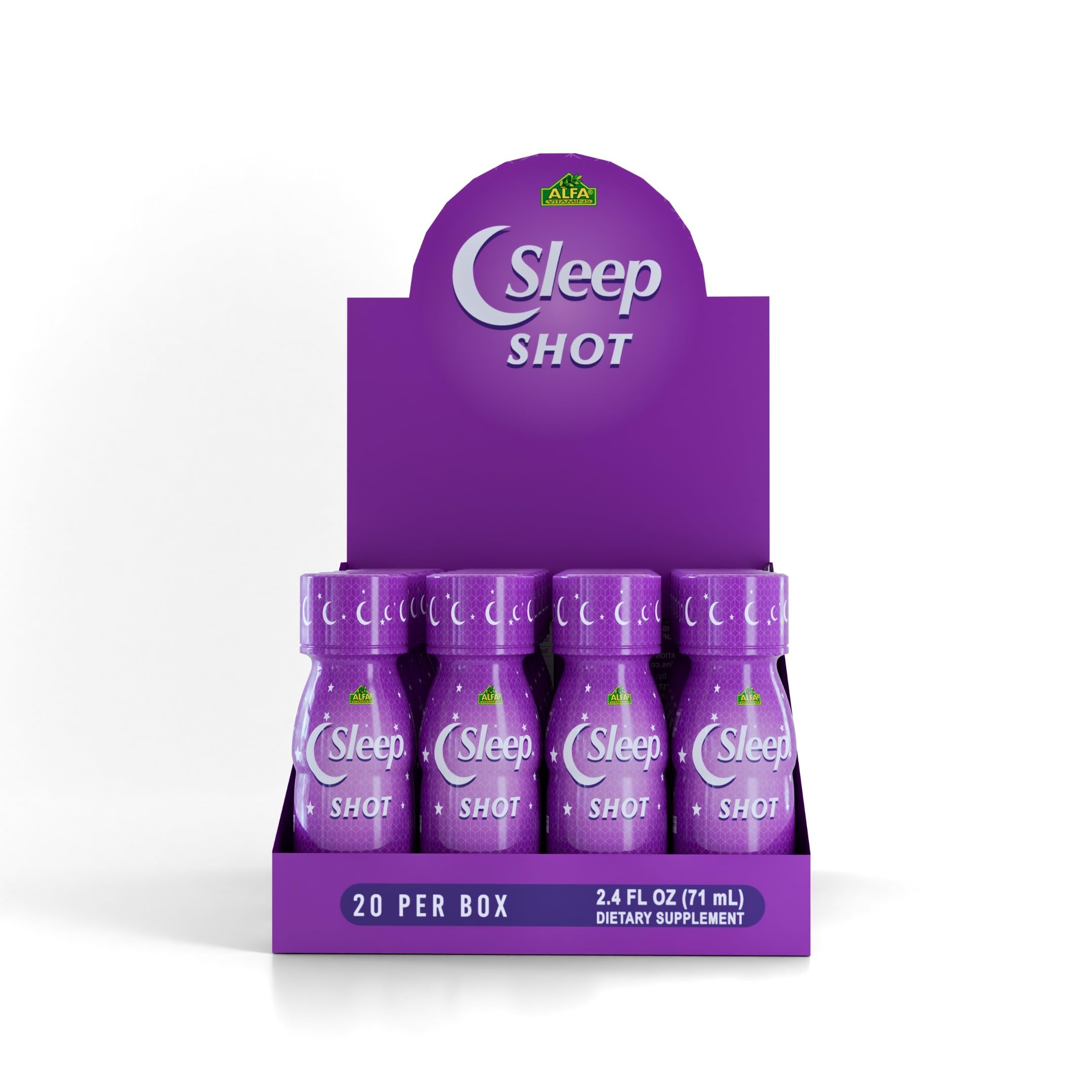 ALFA VITAMINS Sleep Shot 80 pack side view