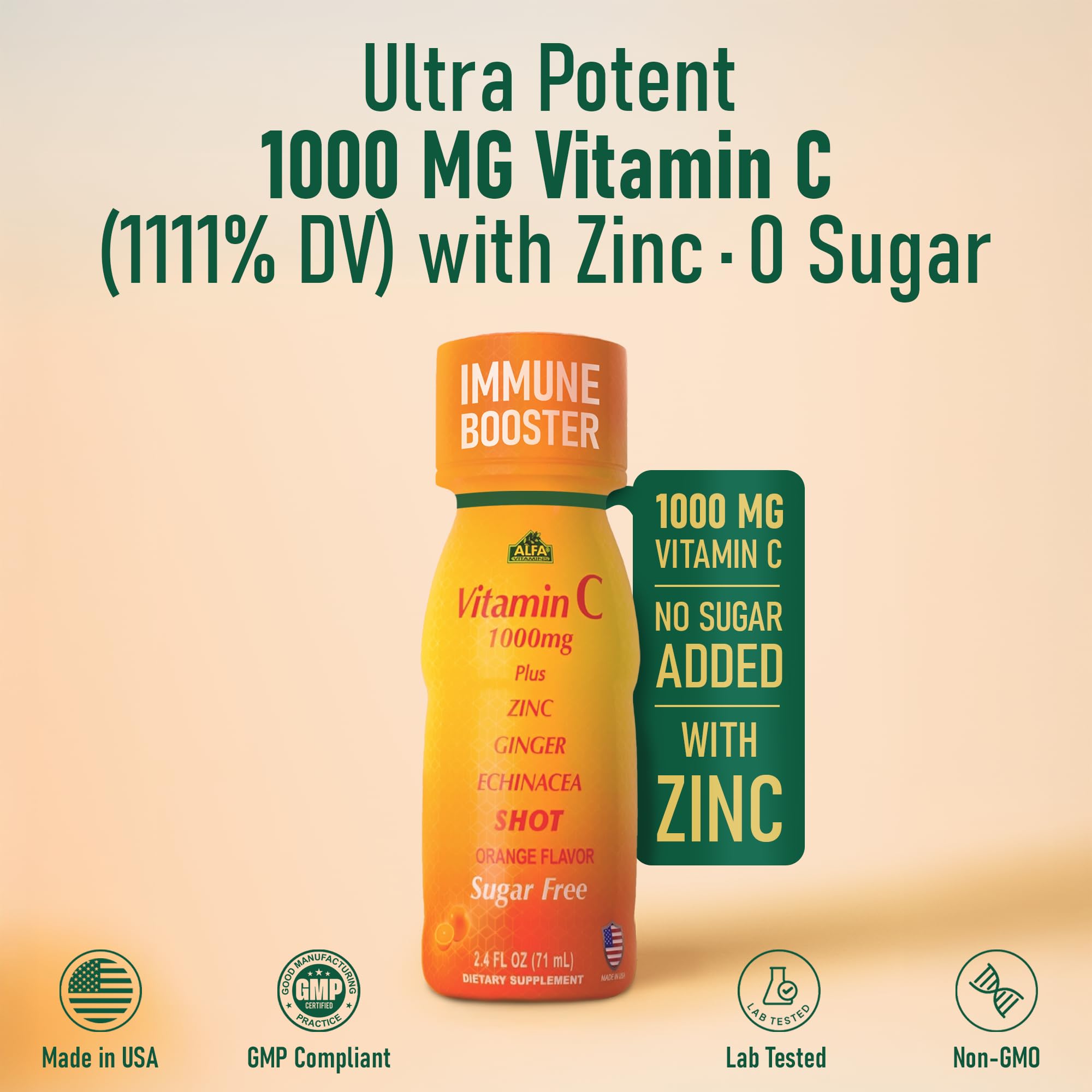 ALFA VITAMINS Vitamin C with Zinc 1000mg capsule close-up