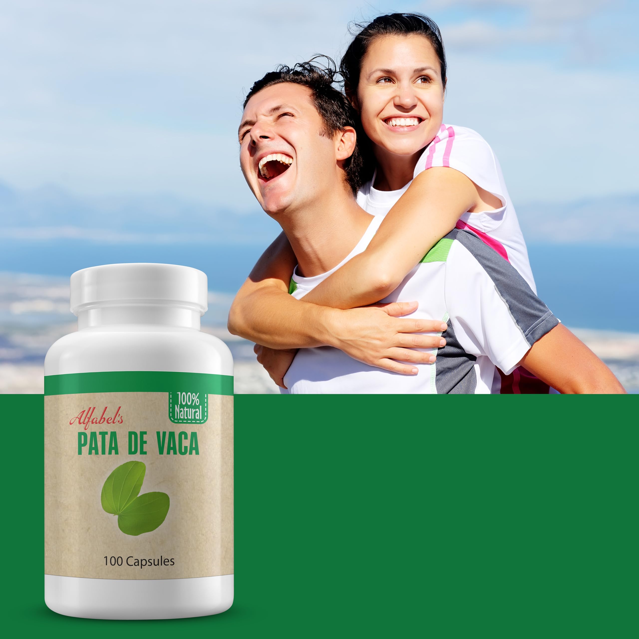 Alfabel Natural Solution Pata de Vaca Herb Capsules packaging side view