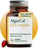 ALGAECAL D3 Complete Vitamin D3 & K2 softgel bottle front view