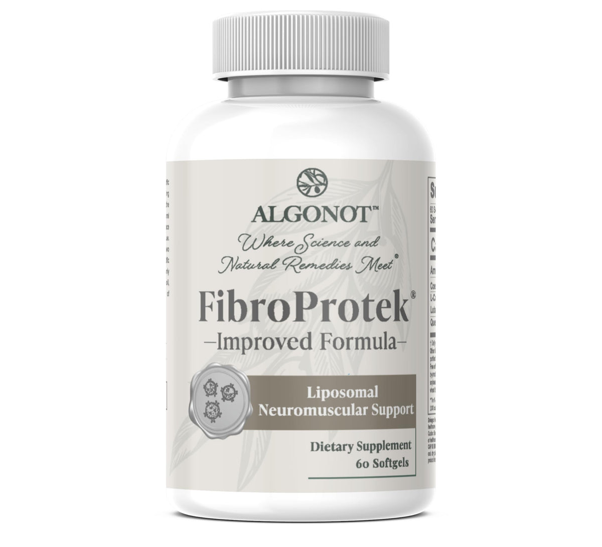 Algonot FibroProtek CoQ10 softgel capsules front view