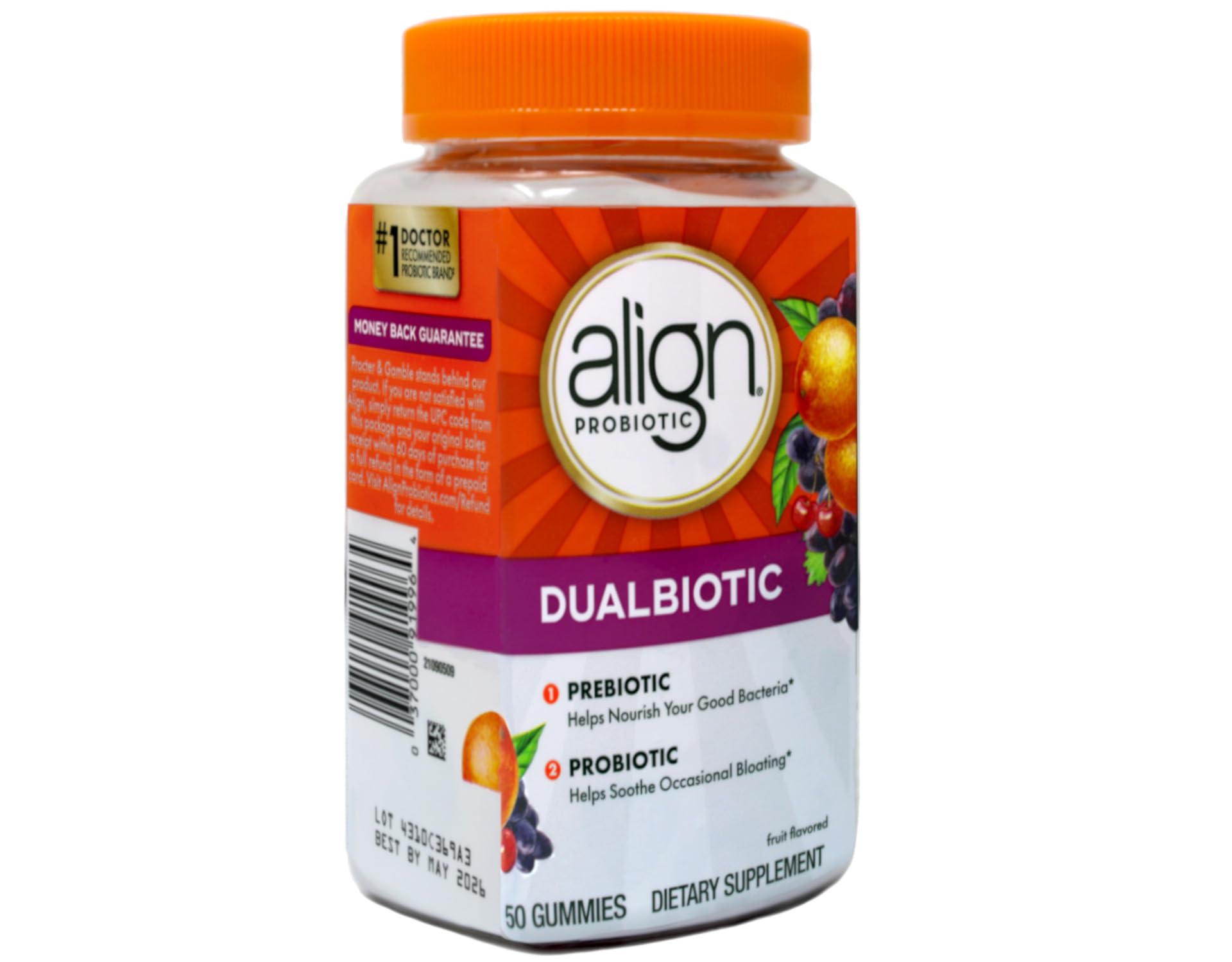 Align a daily routine Pre/Probiotic Gummie packaging