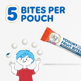 Align Kids Yogurt-Coated Probiotic Fruit Bites displayed with a few bites on a table