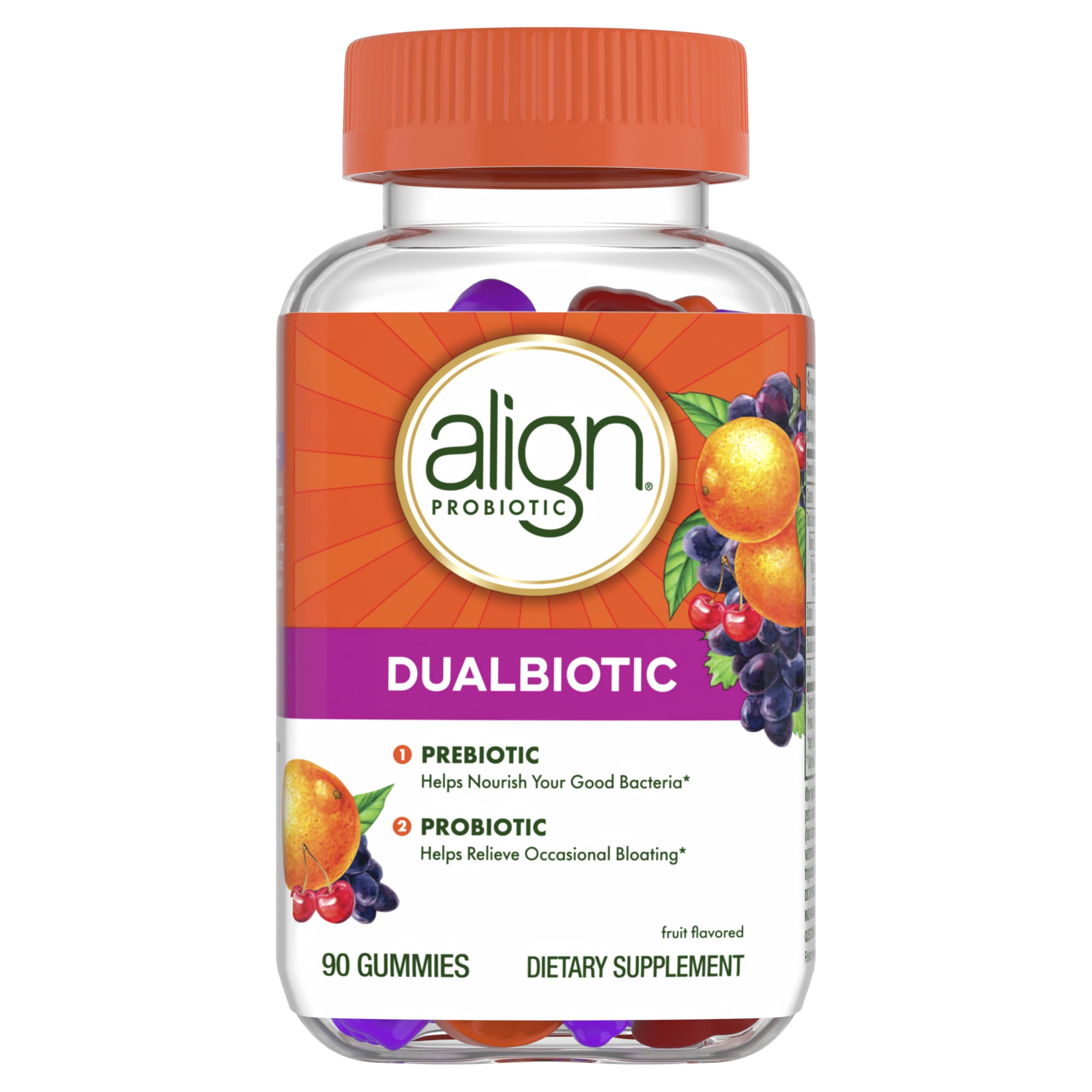 Align Prebiotic + Probiotic Gummies on a wooden table