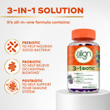 Align Probiotic 3-in-1 Biotic Gummies 170g packaging