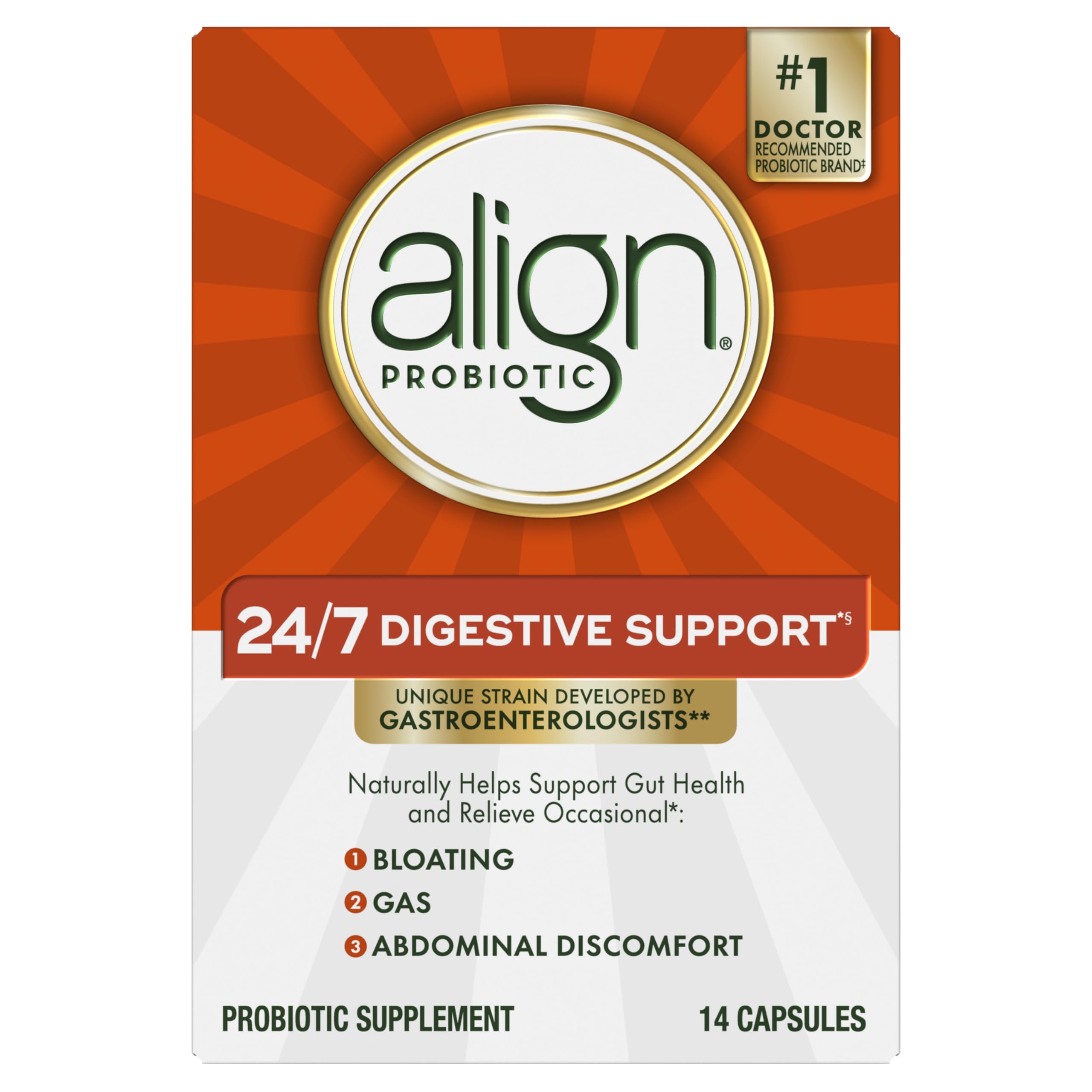 Align Probiotic 30 capsules front view packaging