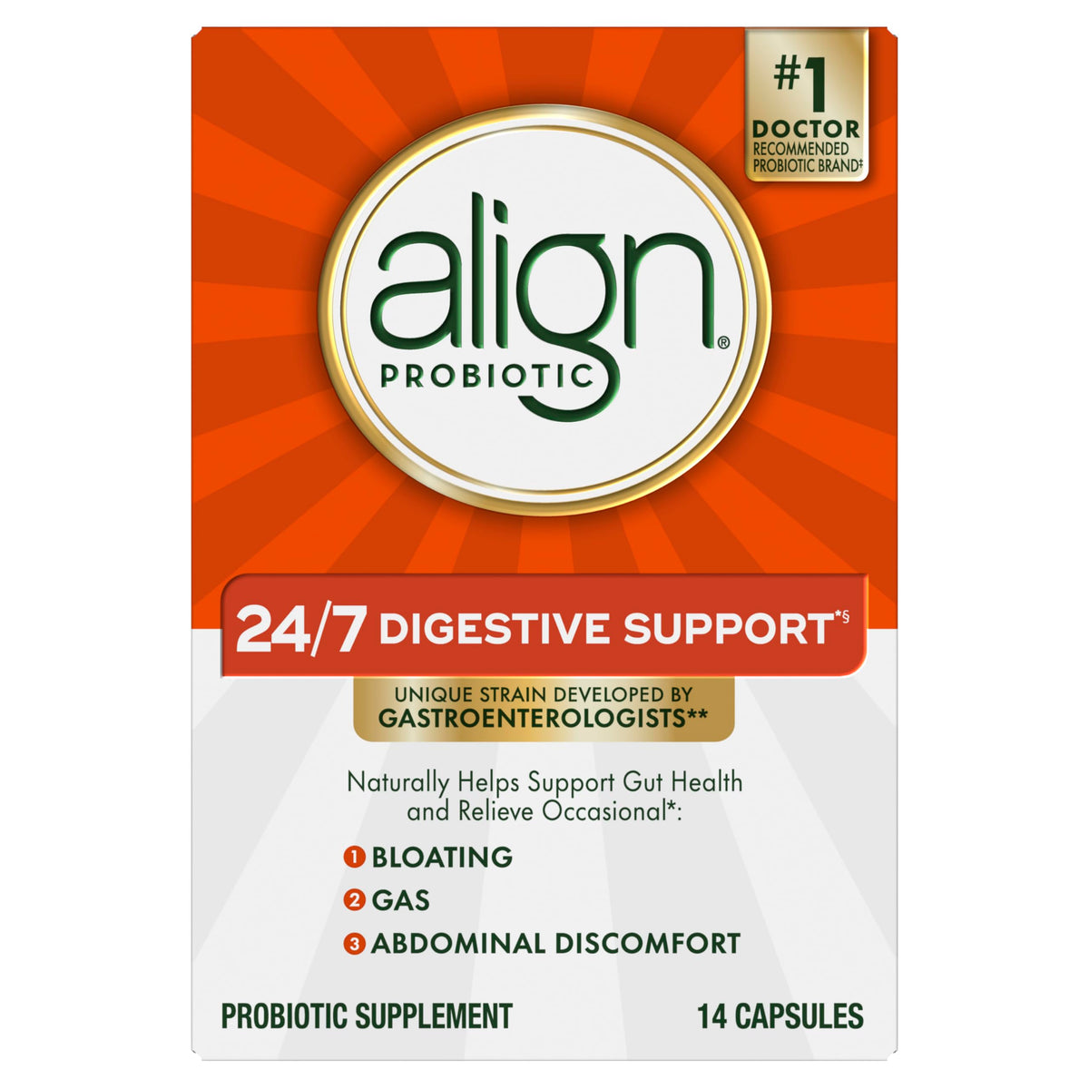 Align Probiotic 30 capsules front view packaging