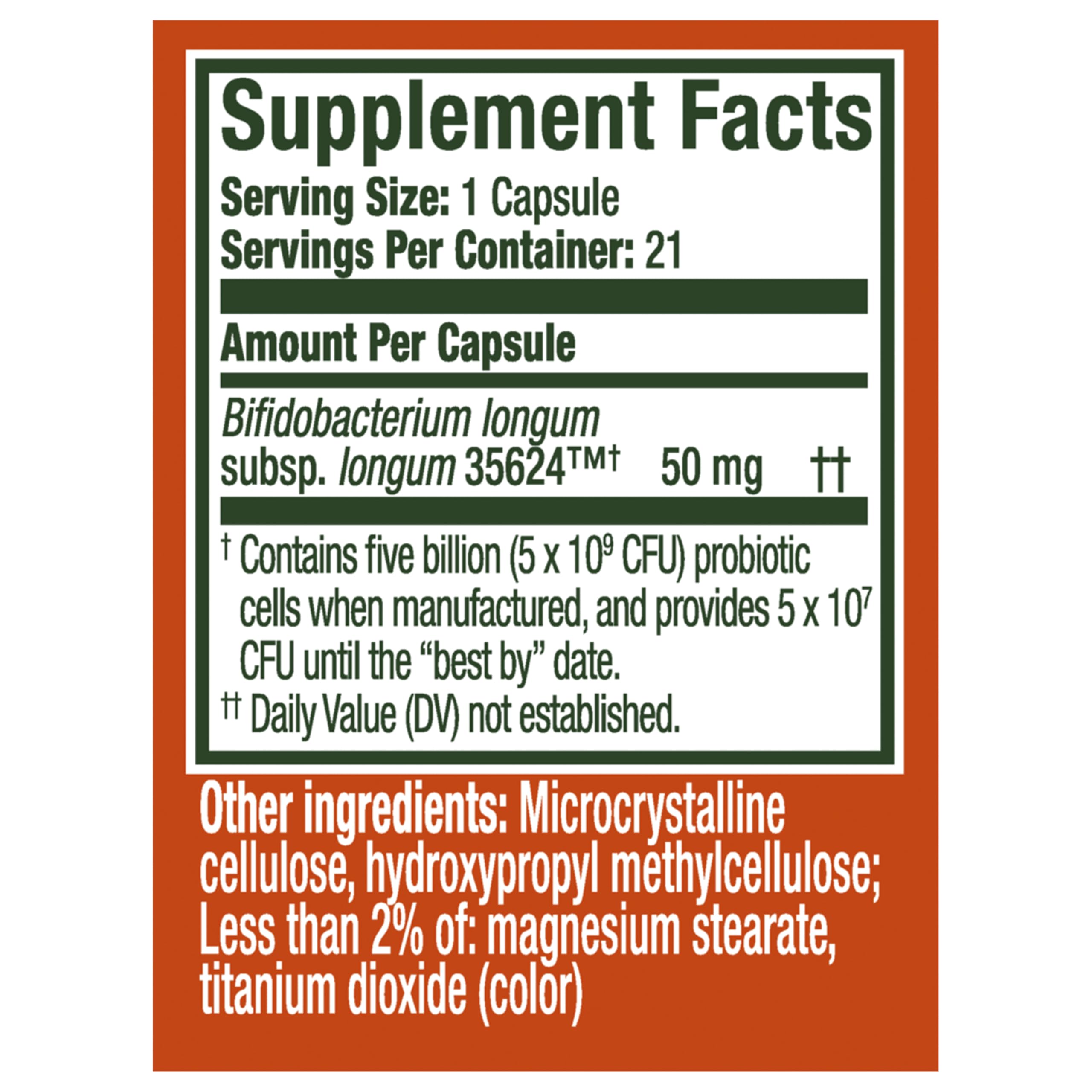 Align Probiotic 5X Extra Strength 30 Capsules on a kitchen counter