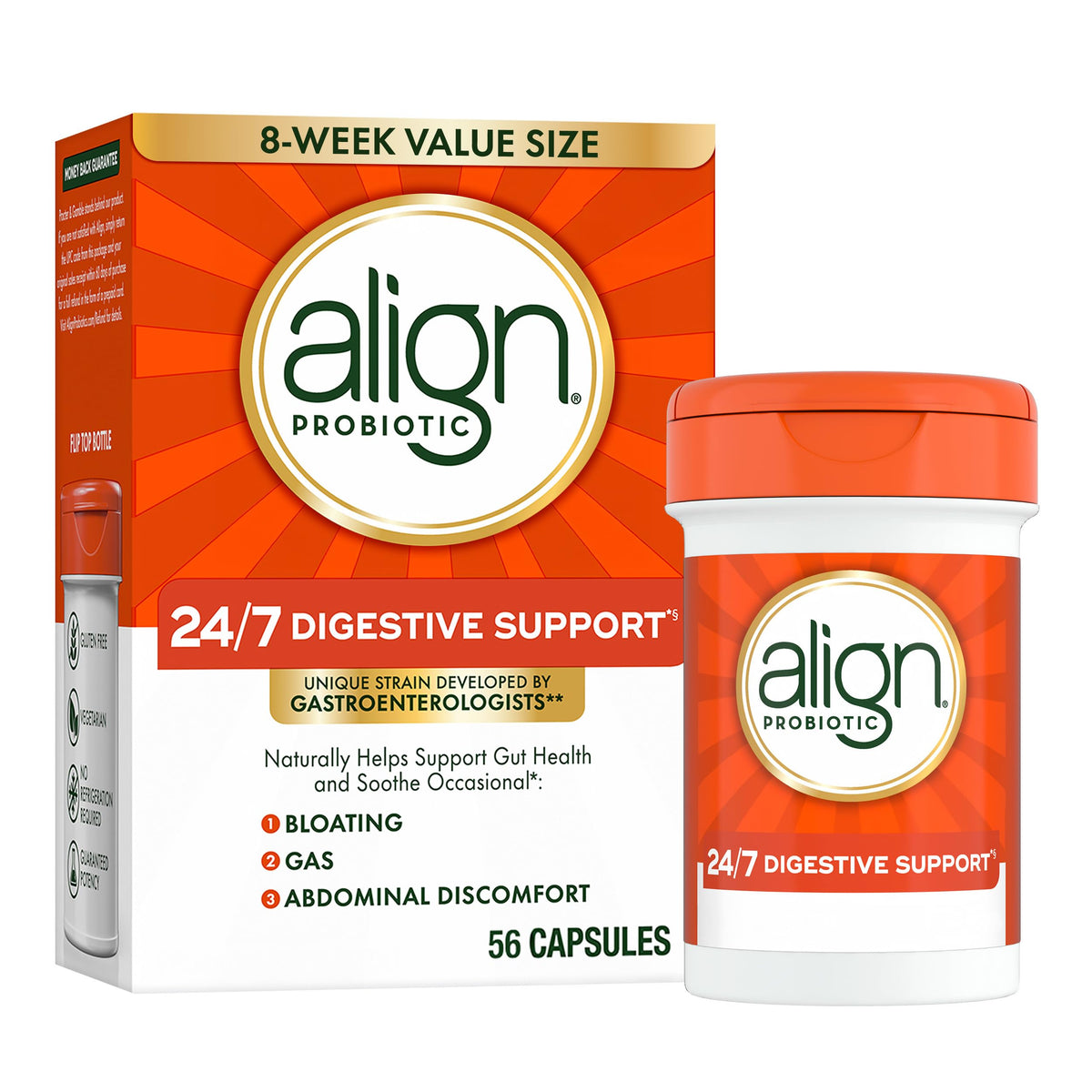 Align Probiotic Daily Supplement 30 Capsules front view