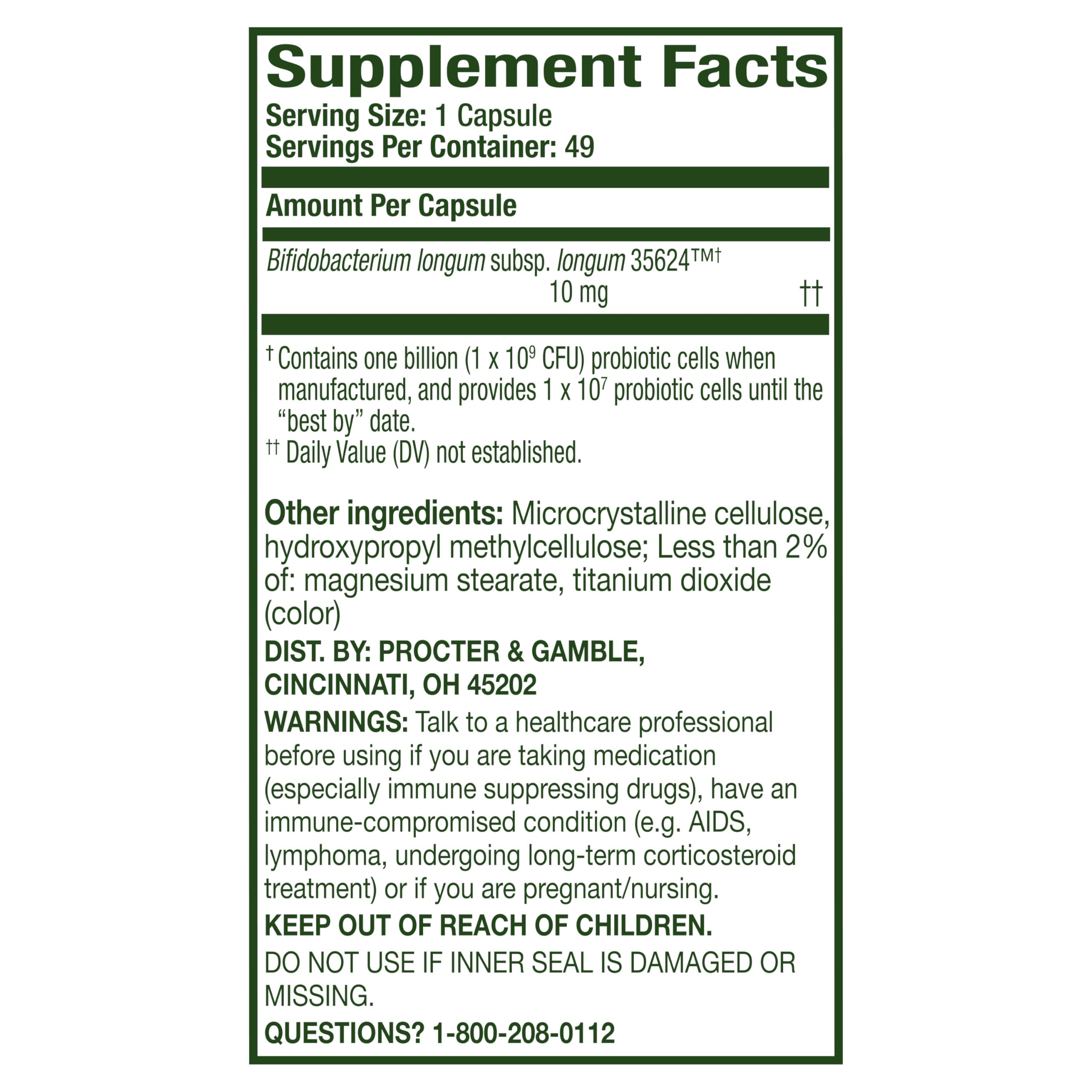 Align Probiotic Daily Supplement with a glass of water