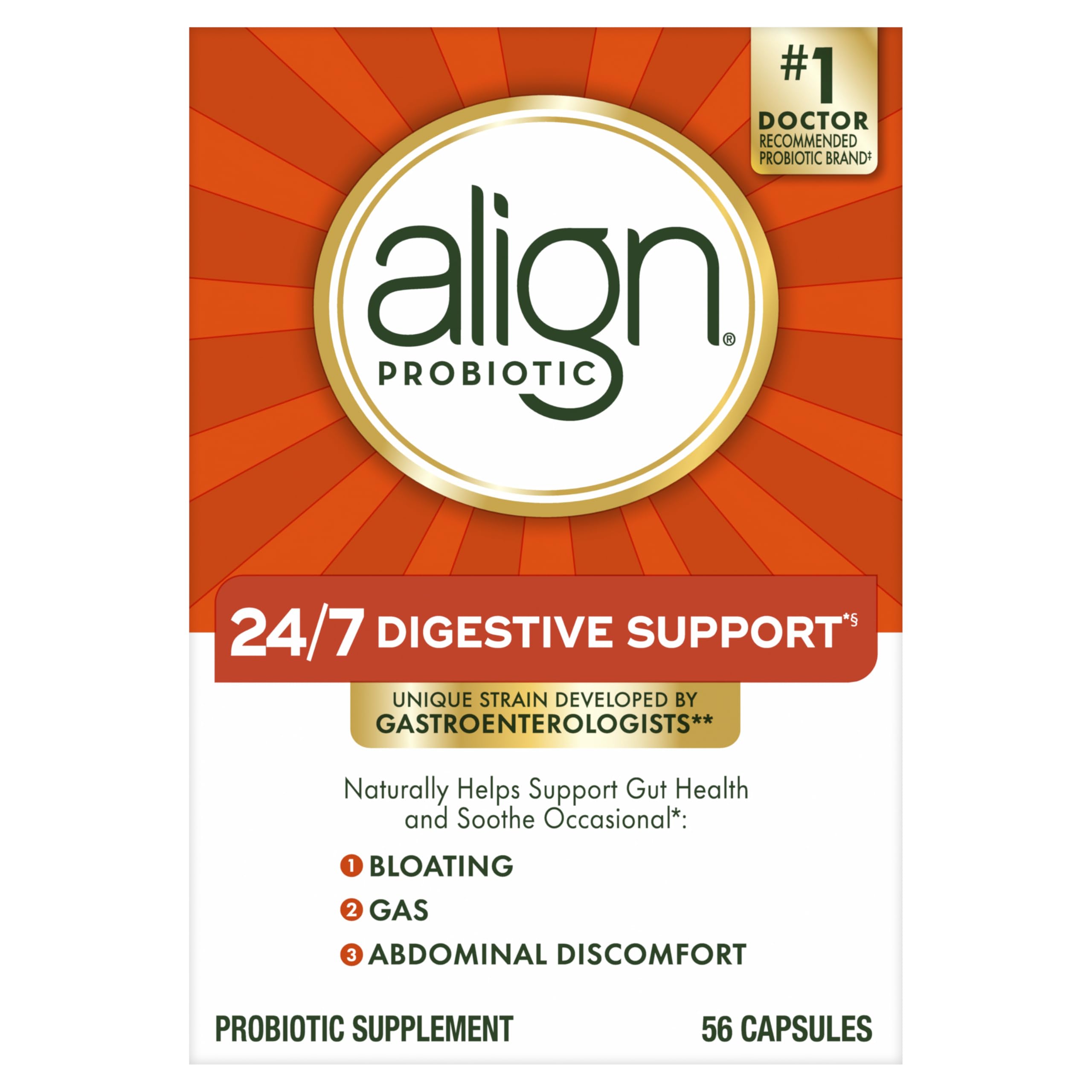 Align Probiotic Daily Supplement with a glass of water
