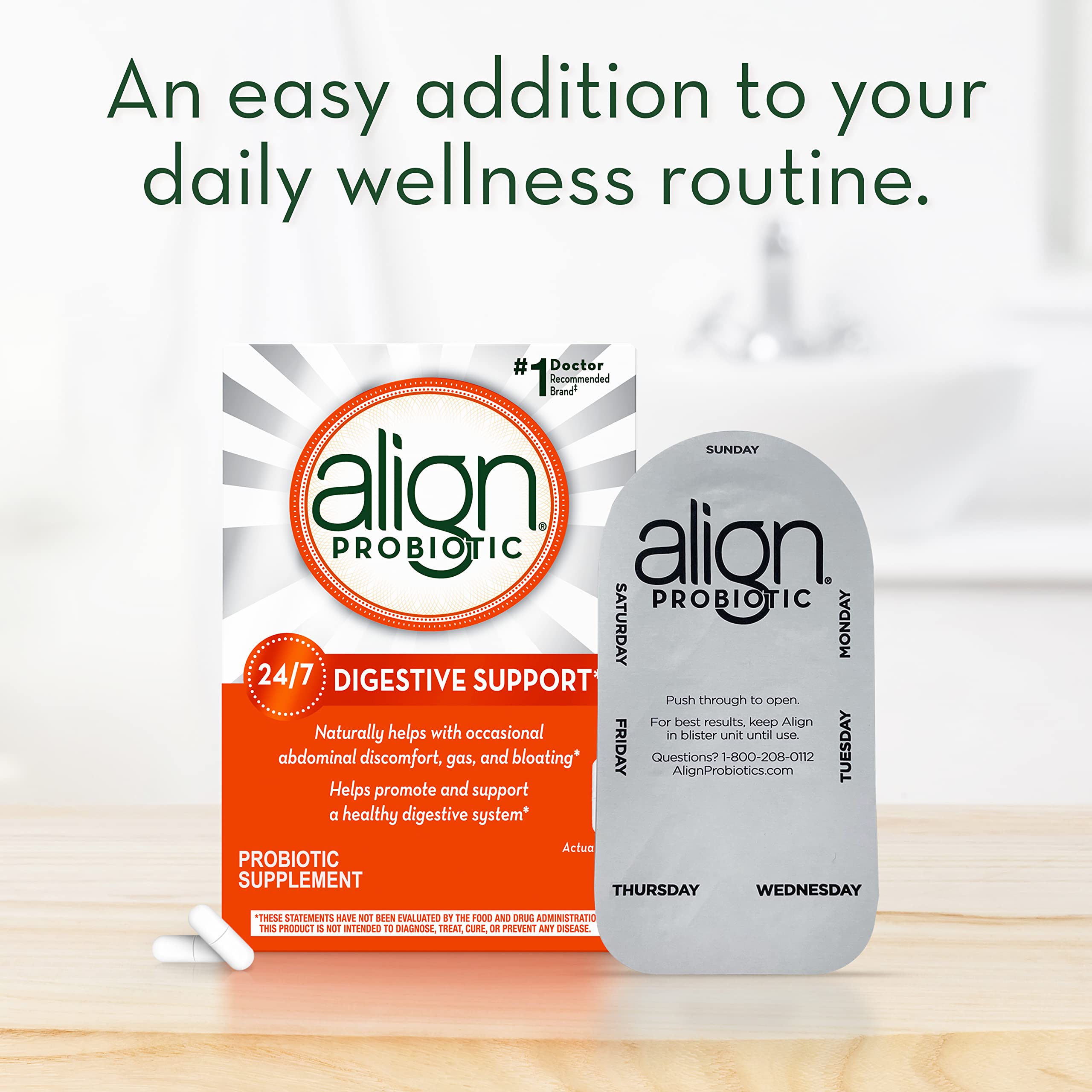 Align Probiotic Supplement back view