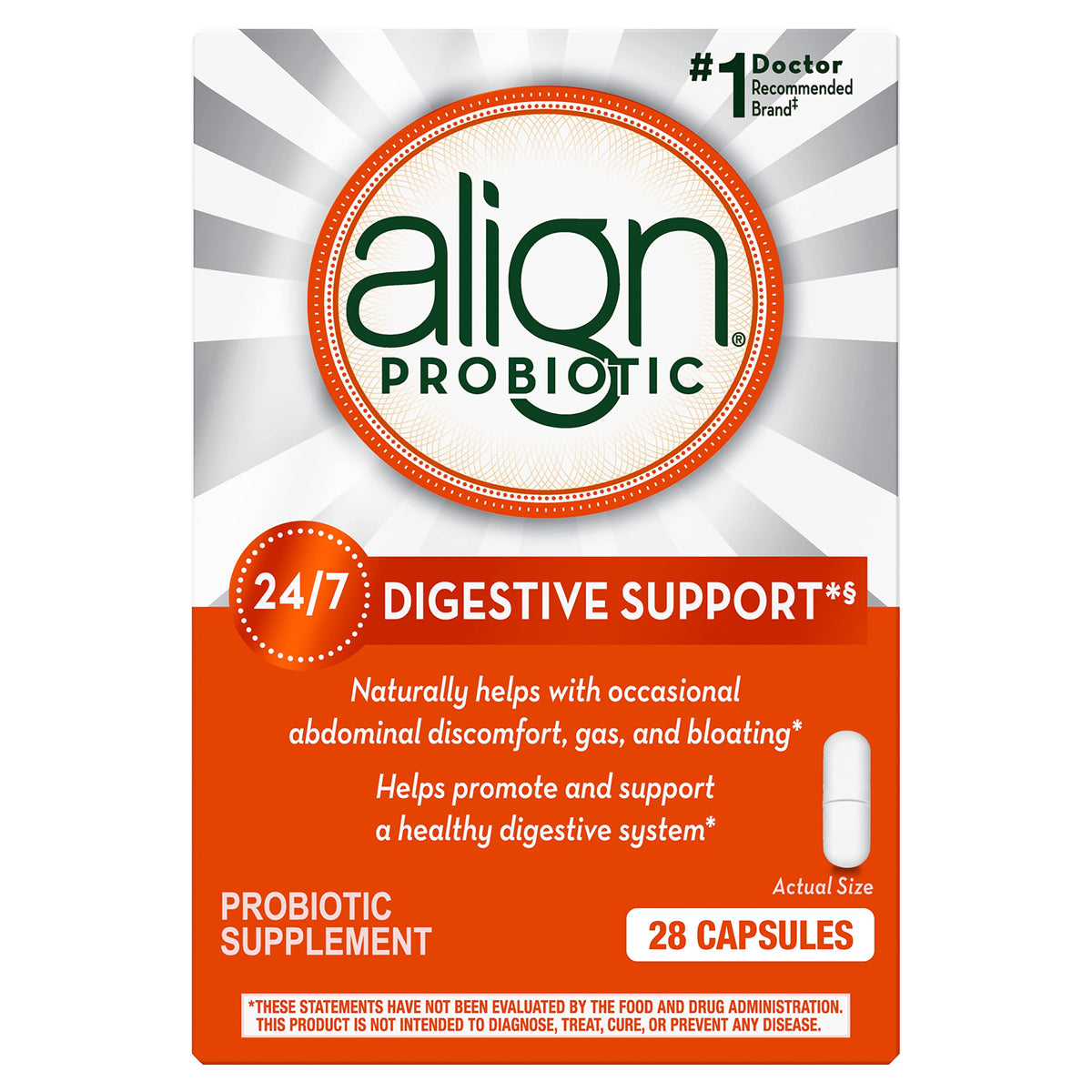 Align Probiotic Supplement front view packaging