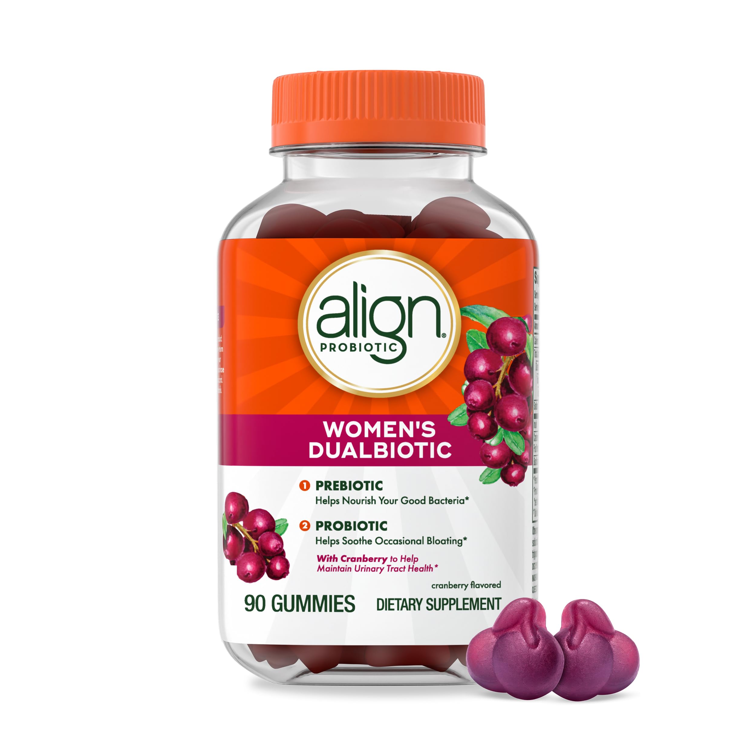 Align Probiotic Women’s Dualbiotic Gummies front view packaging