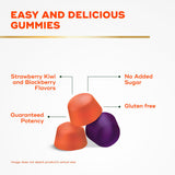 Align Probiotics + Fiber Gummies gummies on a wooden table