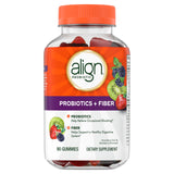 Align Probiotics + Fiber Gummies with fresh fruit