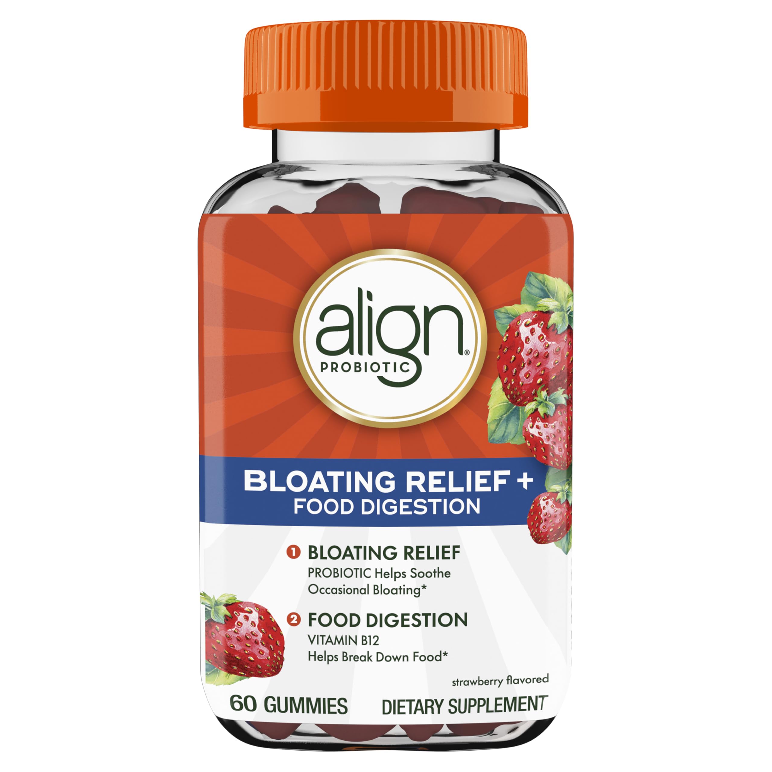 Align Relief Gummies bottle on a kitchen counter