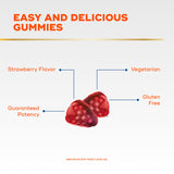 Align Relief Gummies with a hand holding one gummy