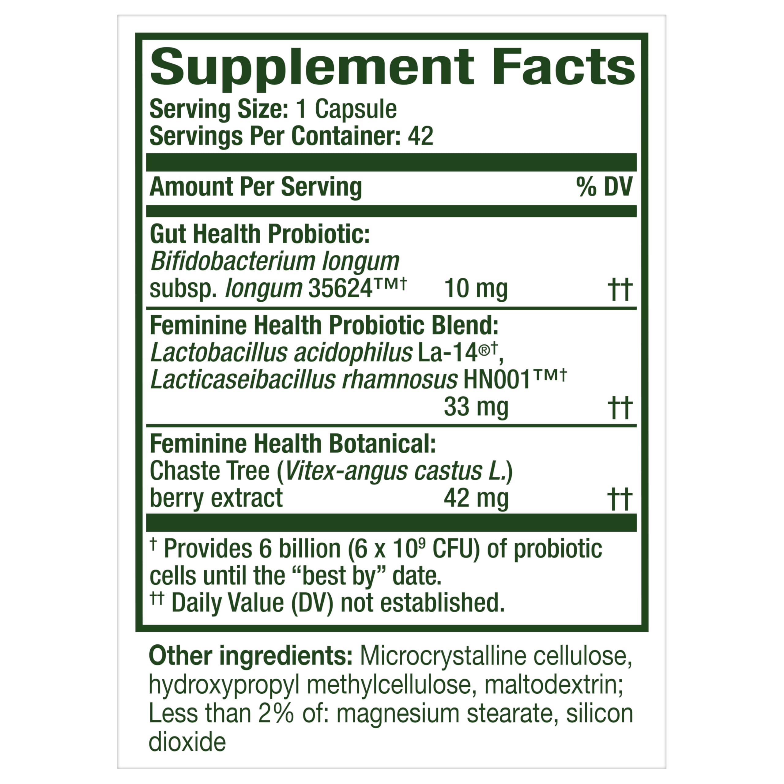 Align Women's Dual Action Probiotic 14g on a wooden table