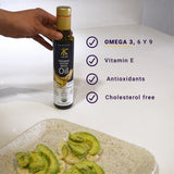 ALIKSIR Sacha Inchi Oil bottle with cap open