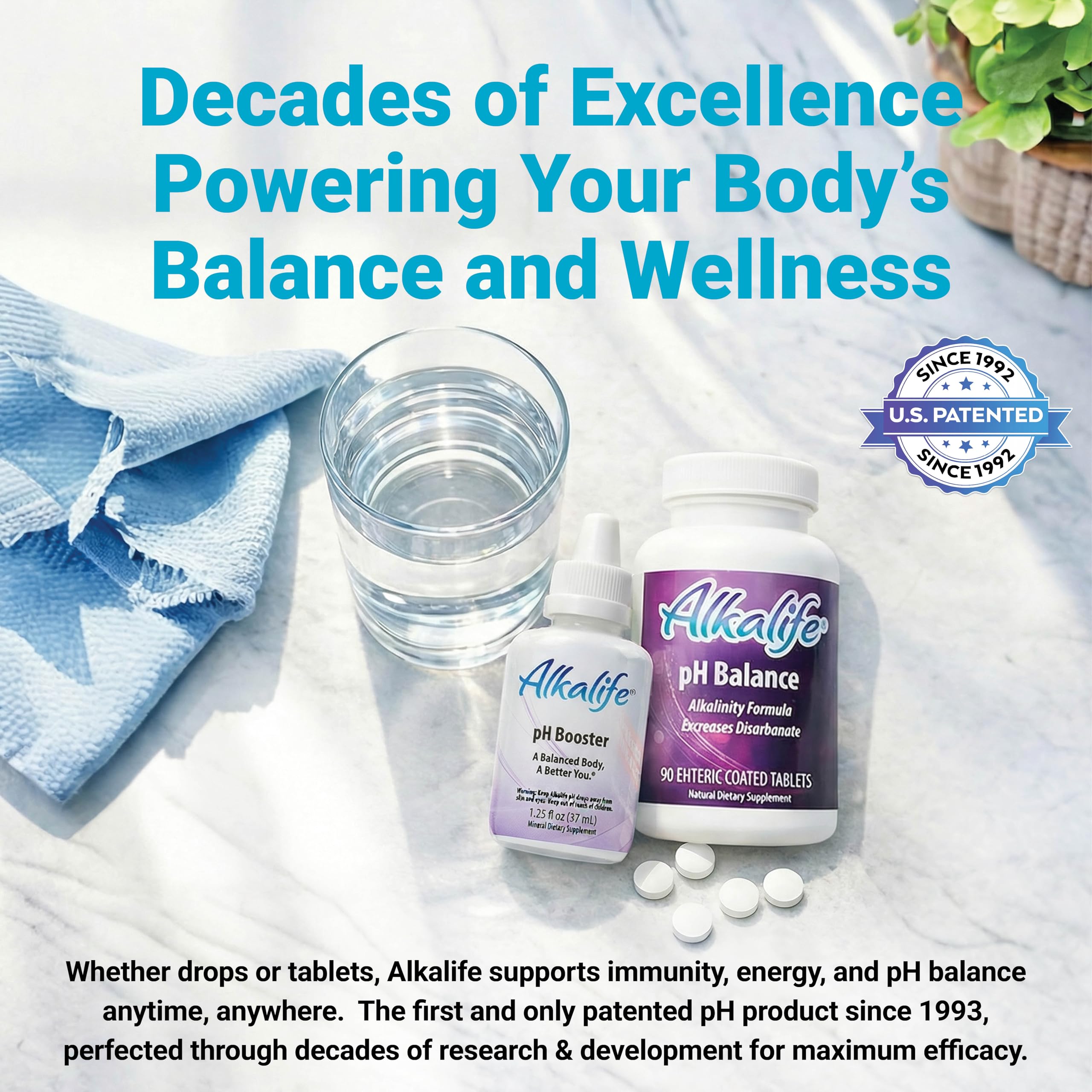 Alkalife Alkaline Water Drops 1.25 oz showing ingredient list