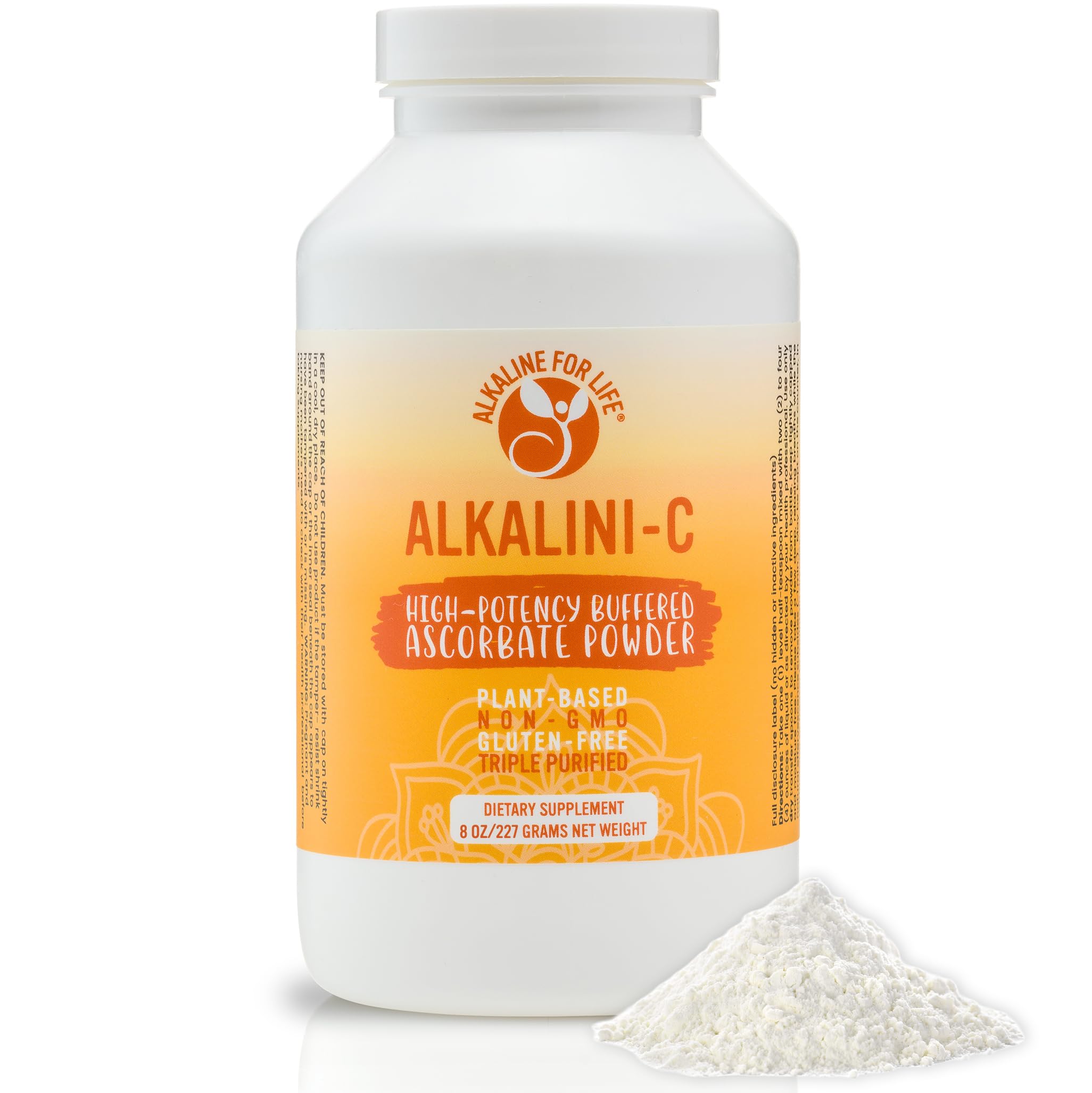 Alkaline for Life Alkalini-C Vitamin C Supplement 8oz front view