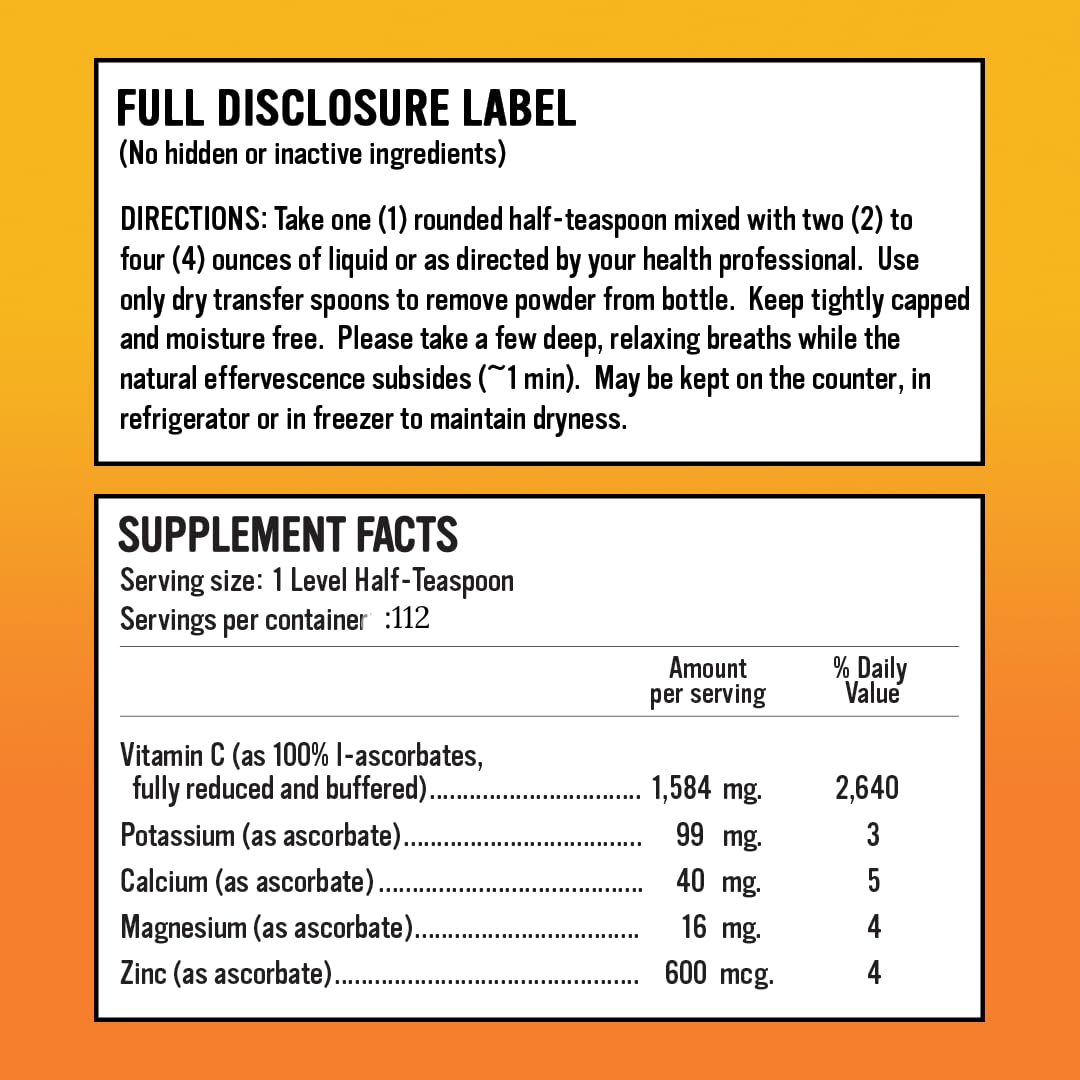 Alkaline for Life Alkalini-C Vitamin C Supplement 8oz side view