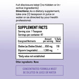 Alkaline for Life Liquid Choline Citrate 650mg bottle side view
