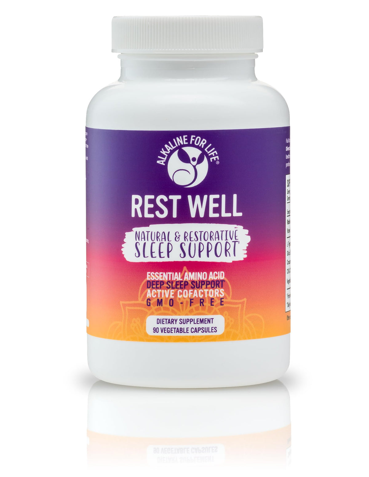 Alkaline for Life Rest Well Sleep Supplement 90 Count Capsules front view