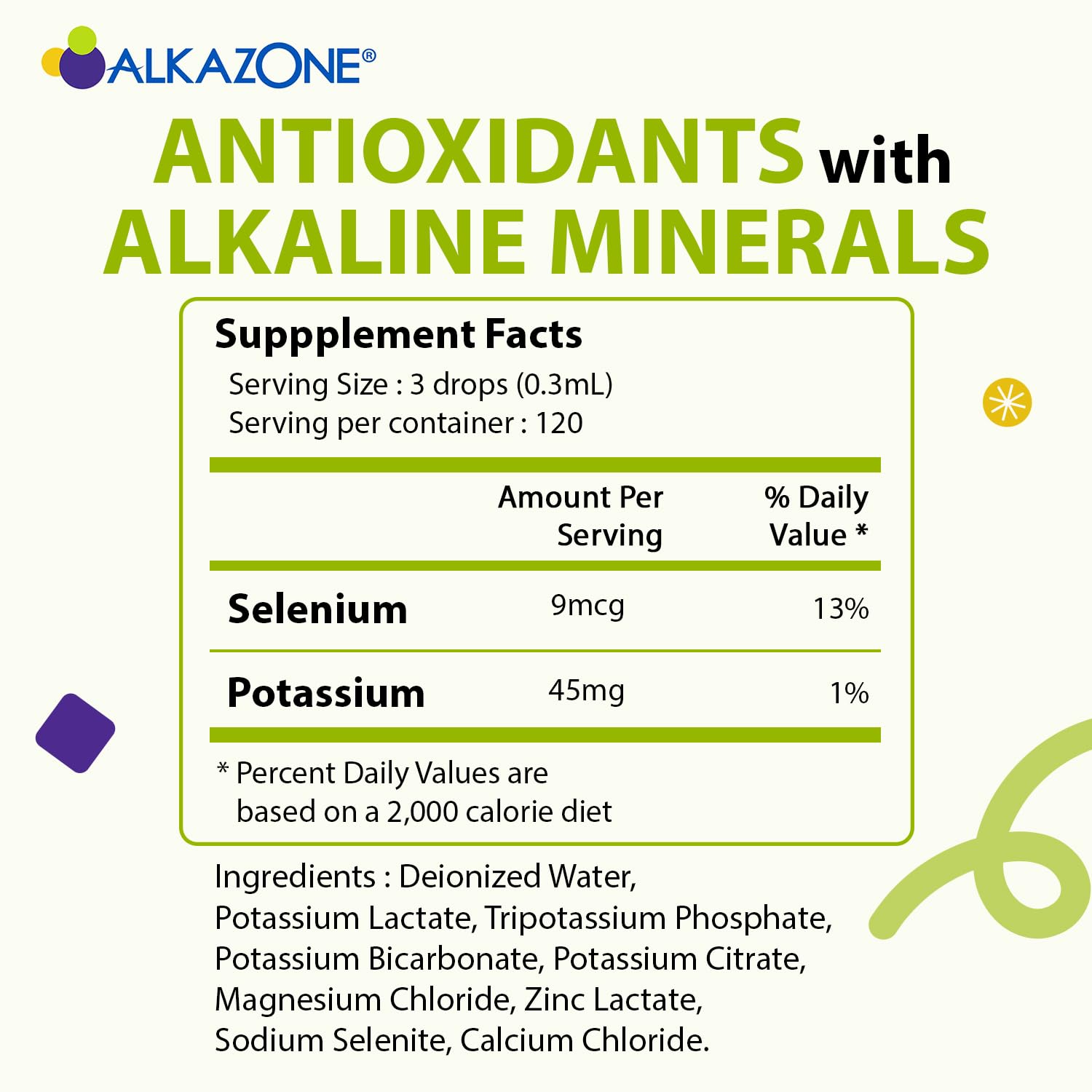 Alkazone Alkaline pH support Drops 1.25 oz bottle with cap