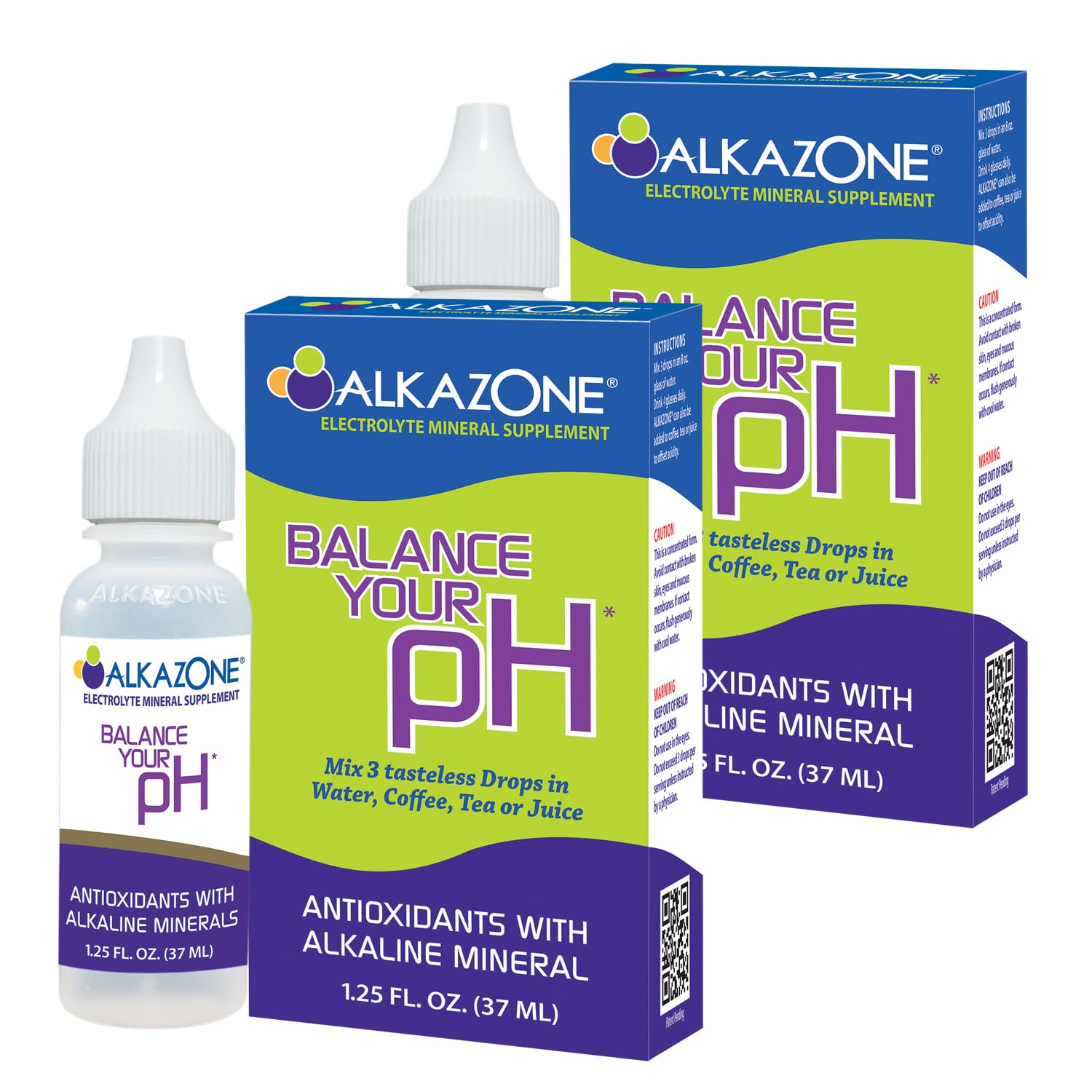 Alkazone Alkaline pH support Drops 1.25 oz front view