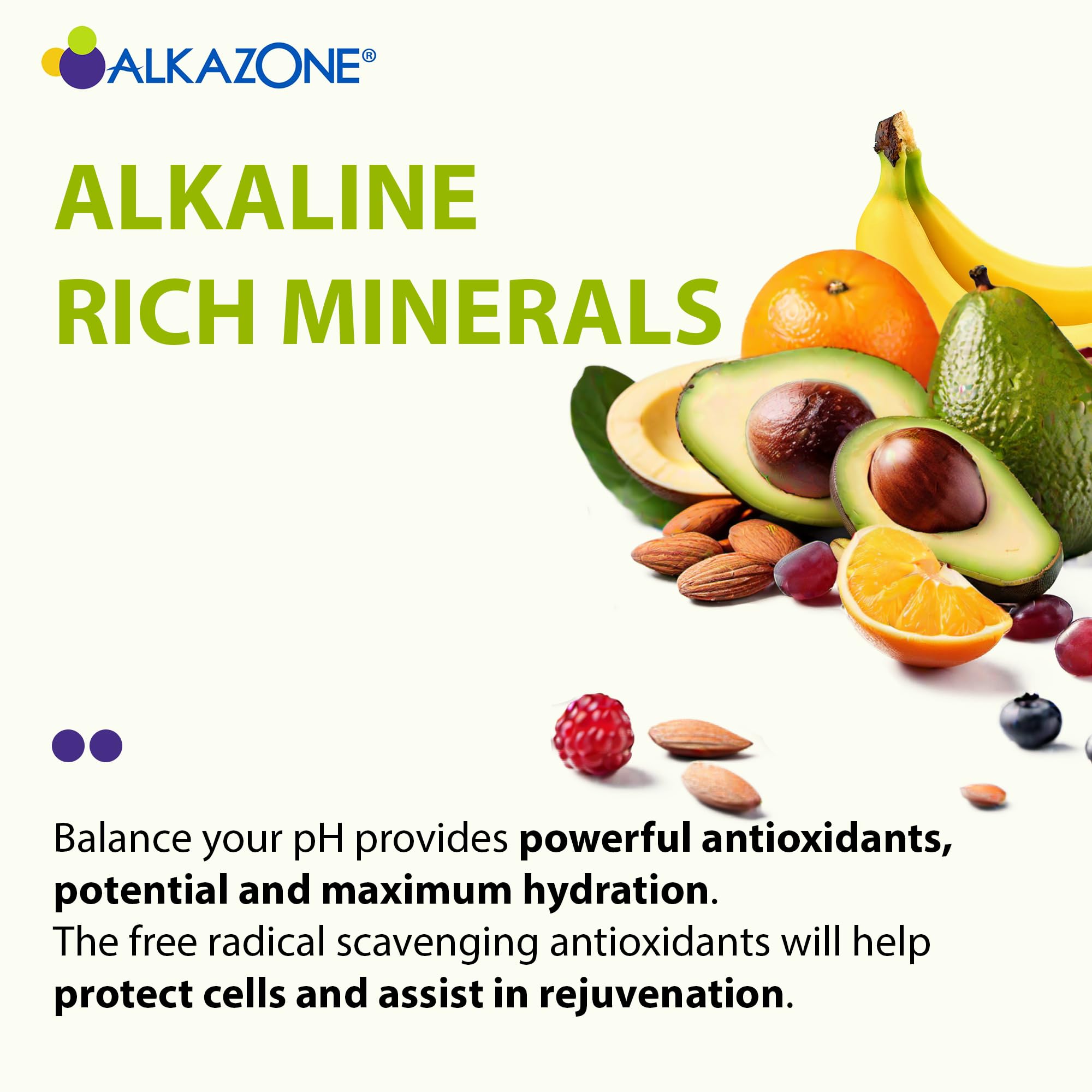 Alkazone Alkaline pH support Drops 1.25 oz next to a glass of water