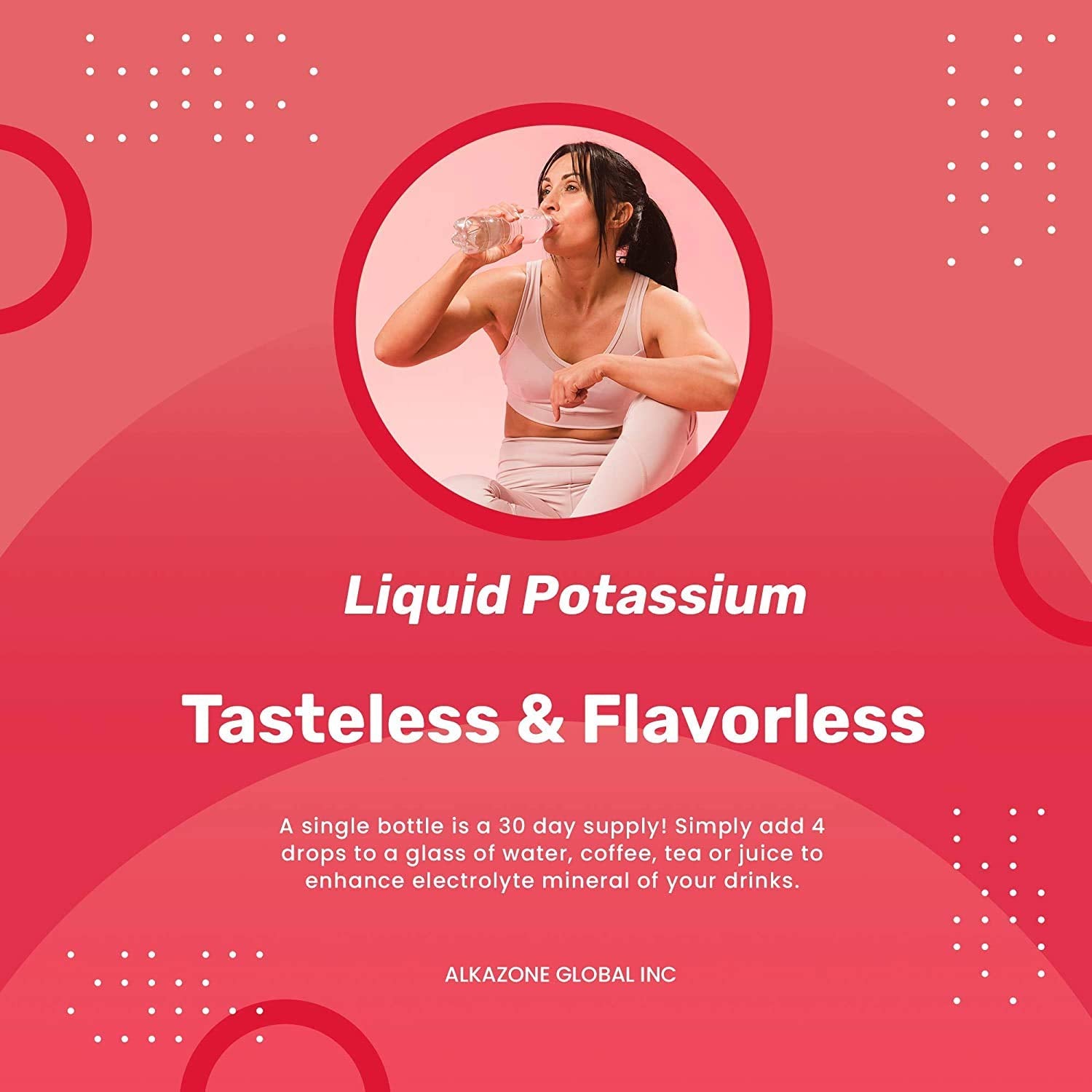 Alkazone Potassium Liquid Supplement with measuring drops