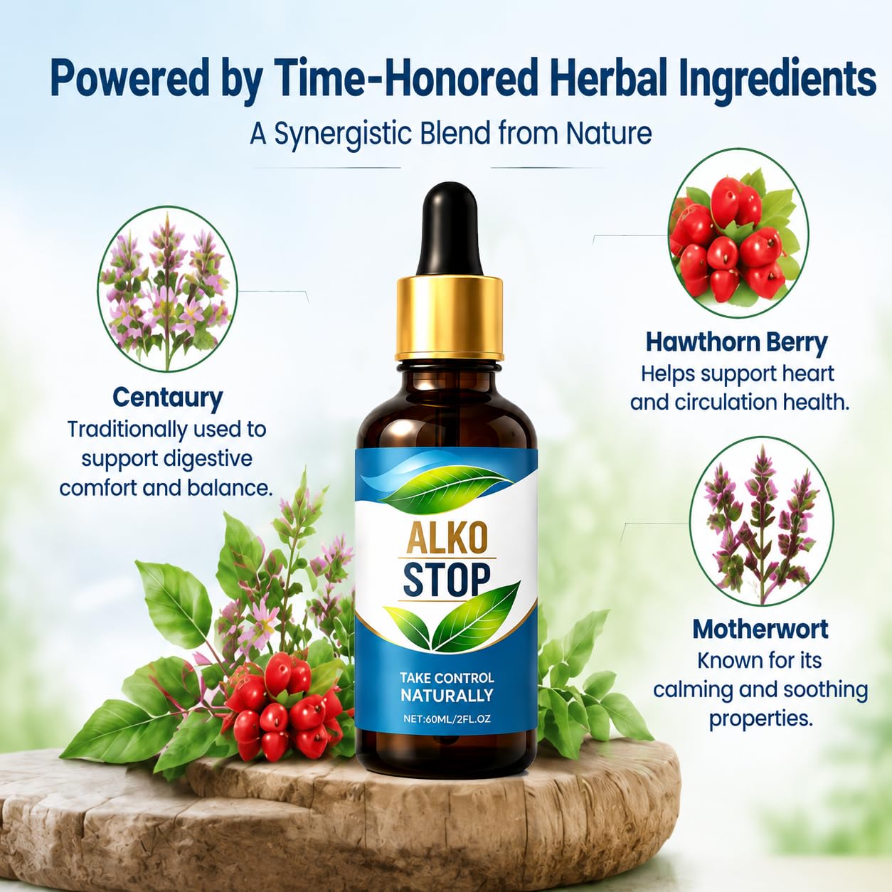 AlkoStop Alko Stop Drops 60ml in lifestyle setting