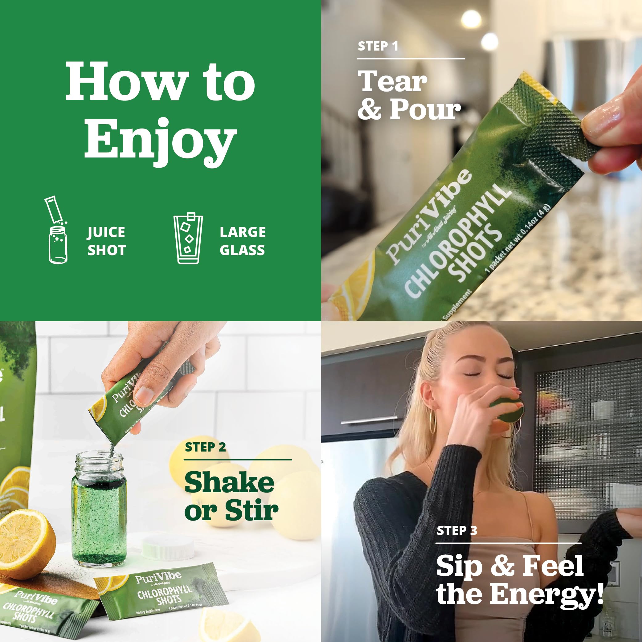 All About Juicing Chlorophyll Lemonade Drink Mix ingredients