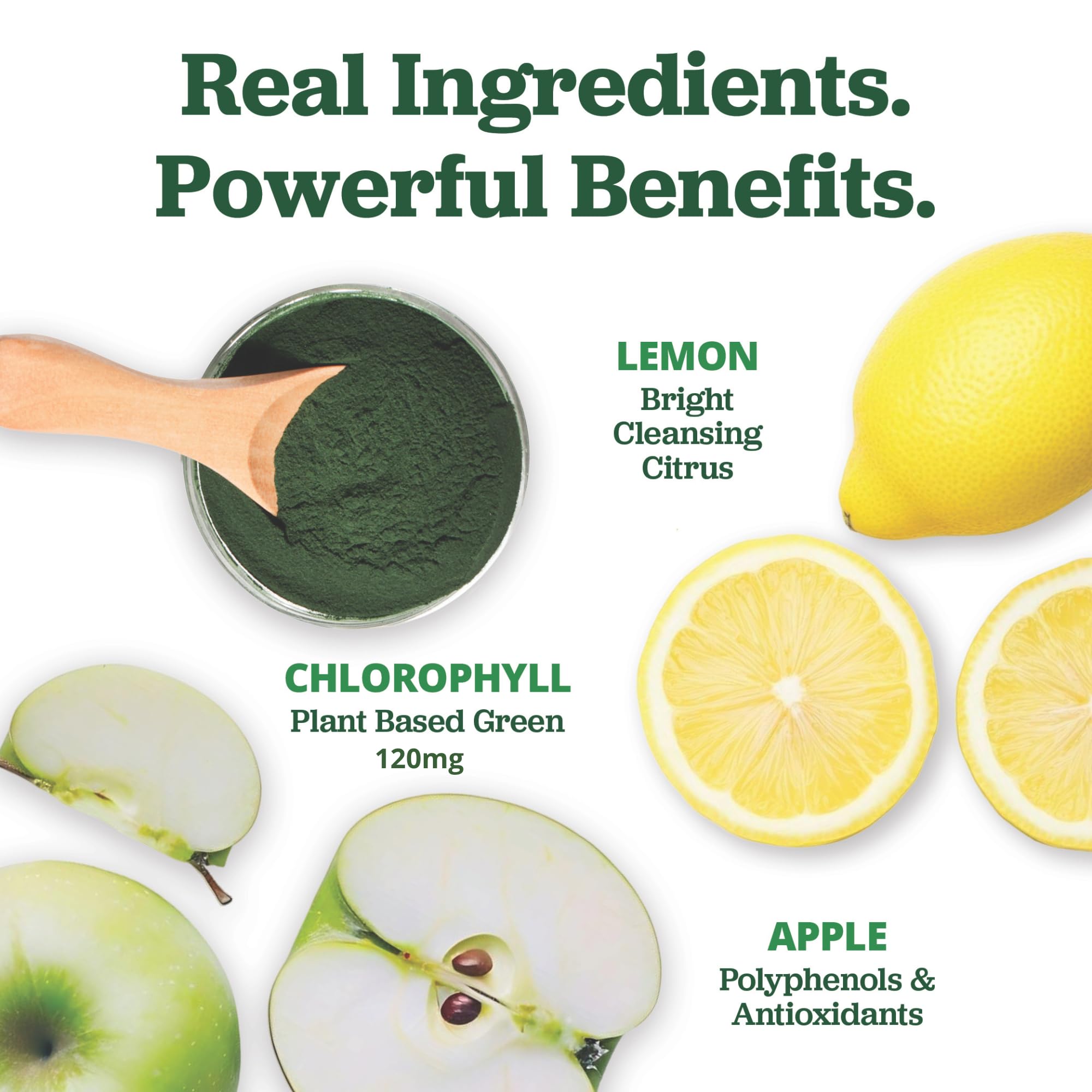 All About Juicing Chlorophyll Lemonade Powder Stick Packs in packaging