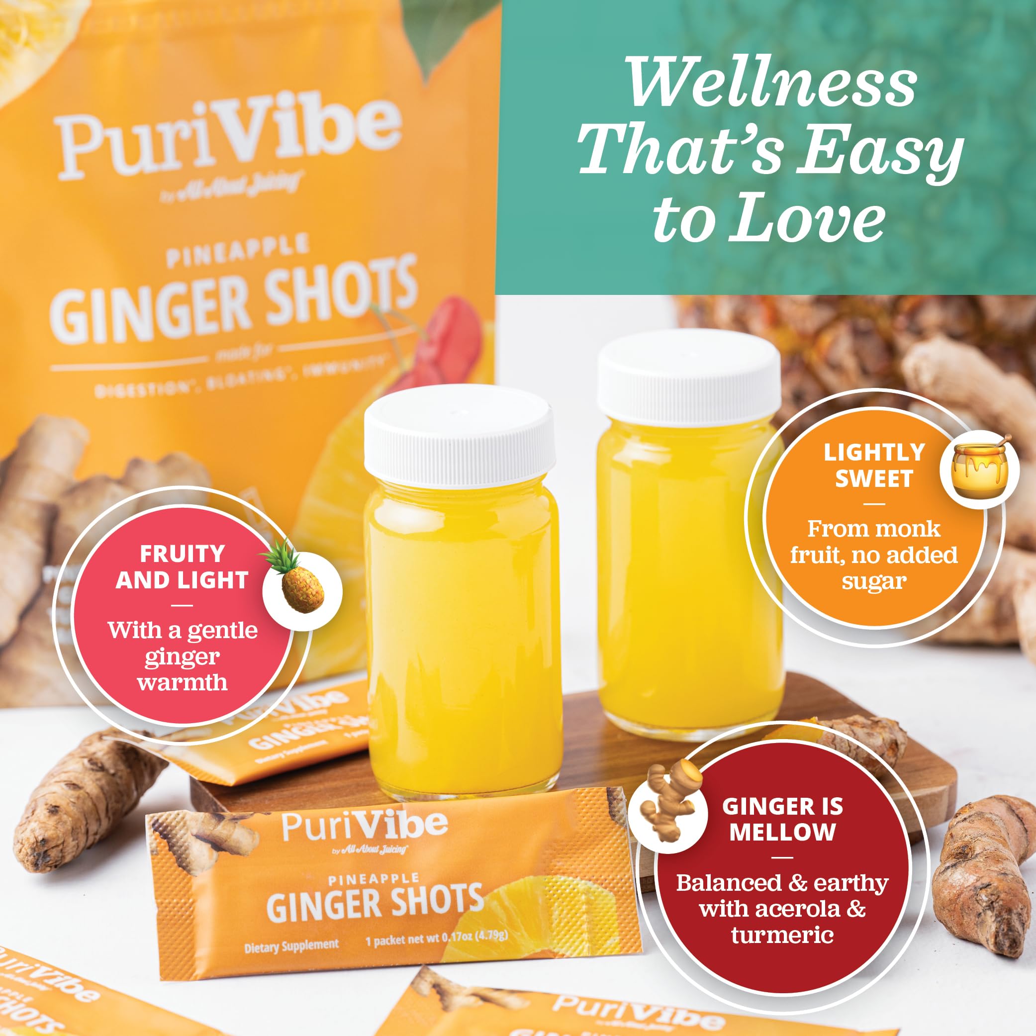 All About Juicing Pineapple Ginger Juice Powder with tropical fruits