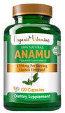 All Nue Anamu 1250 herbal supplement back view of bottle