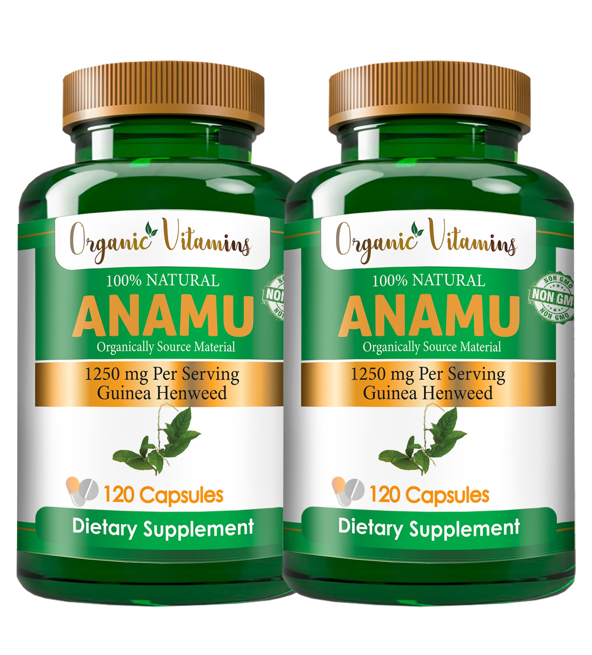 All Nue Anamu 1250 herbal supplement front view of bottle