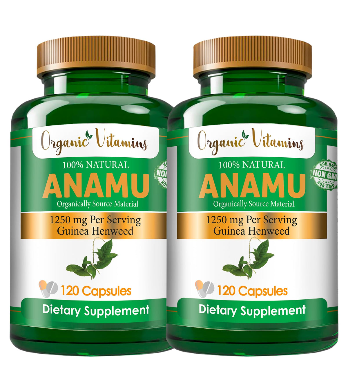 All Nue Anamu 1250 herbal supplement front view of bottle
