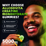 Allcoovita Creatine Gummies showing individual gummy