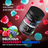 Allcoovita Creatine Gummies with a measuring scoop